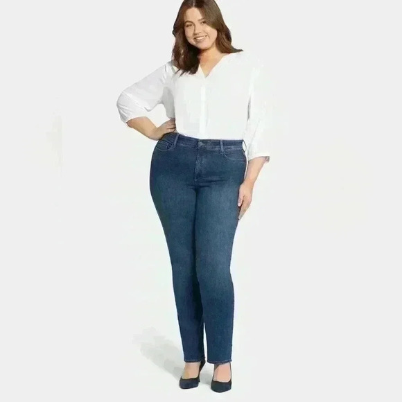 NYDJ Denim - nwot nydj marilyn straight  medium was jeans sizeP5054